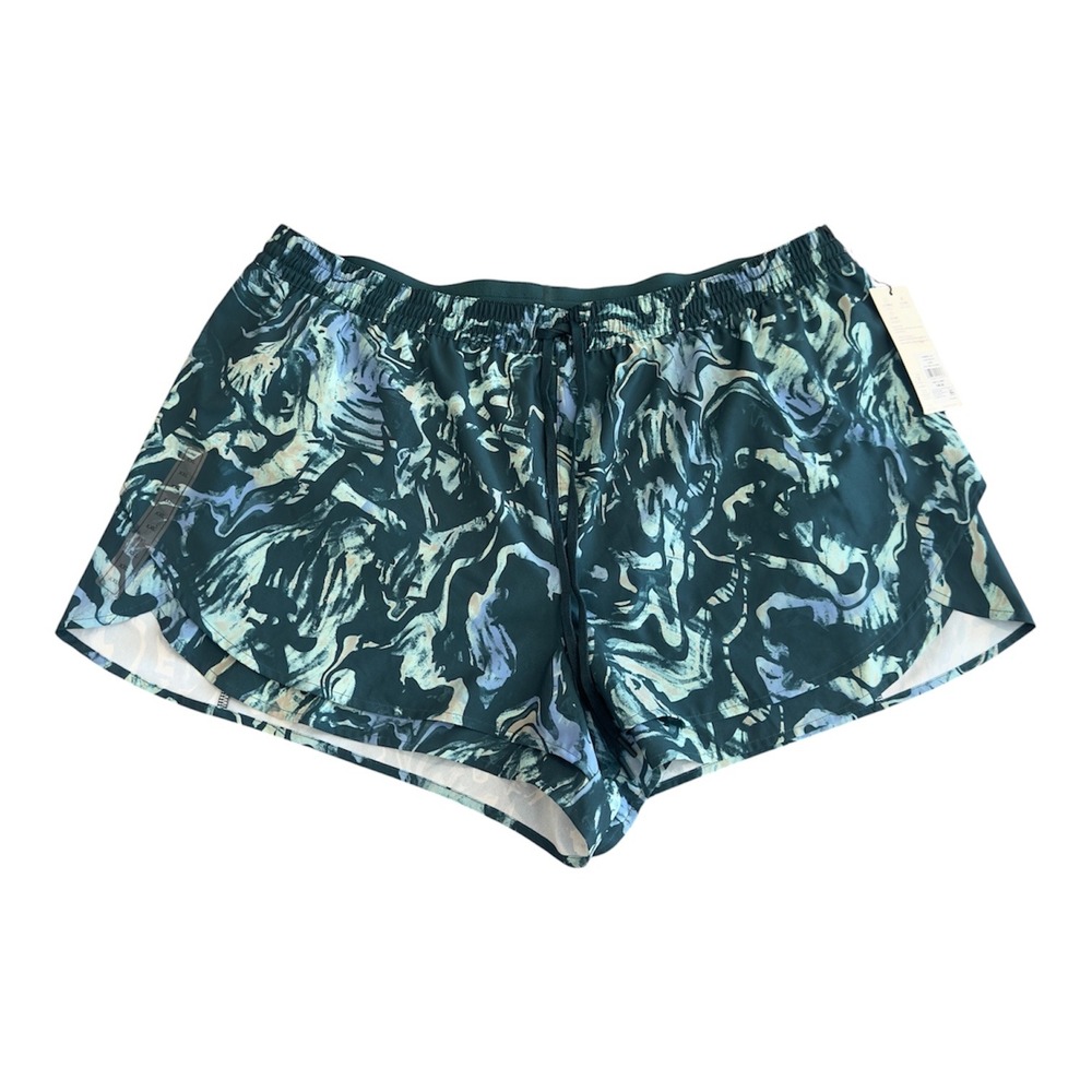 Calia Womens XXL High Rise Step Up Short Moss Print Sea Green WAX15219PRT NWT